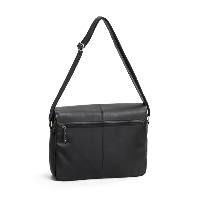 Florence pc-veske med klaff i skinn 15,6"